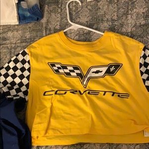 corvette checkered crop top